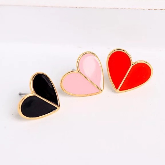 Heart stud earrings - Picture 2 of 5